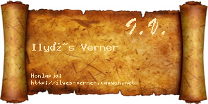Ilyés Verner névjegykártya